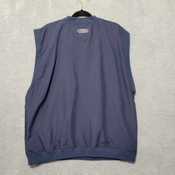 Foresters Outerwear Mens Size XL Windbreaker Golf Pullover Navy Blue Vest - Picture 5 of 7